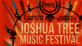 What Joshuatreemusicfestival.com website looked like in 2016 (8 years ago)