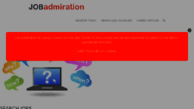 What Jobadmiration.com website looked like in 2016 (8 years ago)