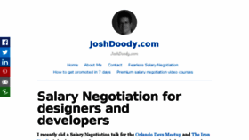 What Joshdoody.com website looked like in 2016 (9 years ago)