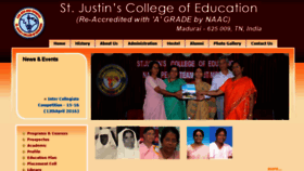 What Justinedn.org website looked like in 2016 (8 years ago)
