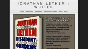 What Jonathanlethem.com website looked like in 2016 (8 years ago)