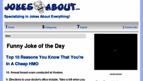 What Jokesabout.net website looked like in 2016 (8 years ago)