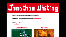 What Jonathanwhiting.com website looked like in 2016 (8 years ago)