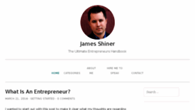 What Jamesshiner.com website looked like in 2016 (8 years ago)