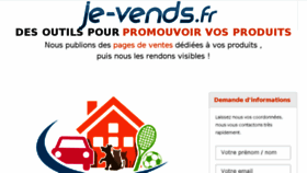 What Je-vends.fr website looked like in 2016 (8 years ago)