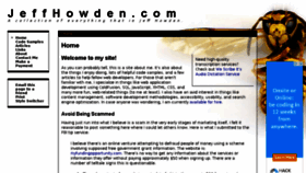 What Jeffhowden.com website looked like in 2016 (8 years ago)