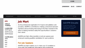 What Jobmart.aahpm.org website looked like in 2016 (8 years ago)