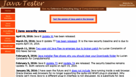 What Javatester.org website looked like in 2016 (8 years ago)