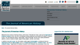 What Journalofamericanhistory.org website looked like in 2016 (8 years ago)