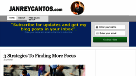 What Janreycantos.com website looked like in 2016 (8 years ago)