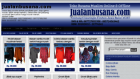 What Jualanbusana.com website looked like in 2016 (7 years ago)