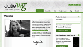 What Juliewinklegiulioni.com website looked like in 2016 (7 years ago)