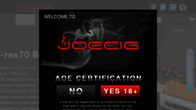 What Joecig.com website looked like in 2016 (7 years ago)