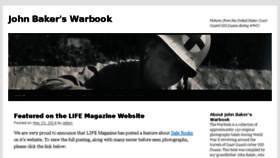 What Johnbakerswarbook.org website looked like in 2016 (7 years ago)