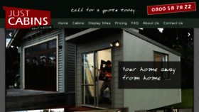 What Justcabins.co.nz website looked like in 2016 (7 years ago)