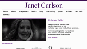 What Janetcarlson.net website looked like in 2016 (7 years ago)
