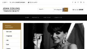 What Joancollinsbeauty.com website looked like in 2016 (7 years ago)