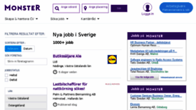 What Jobb.monster.se website looked like in 2016 (7 years ago)