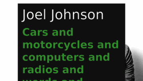 What Joeljohnson.com website looked like in 2016 (7 years ago)