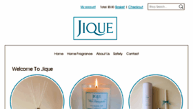 What Jique.co.uk website looked like in 2016 (7 years ago)