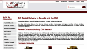 What Justbaskets.ca website looked like in 2016 (7 years ago)
