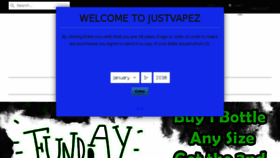 What Justvapez.com website looked like in 2016 (7 years ago)