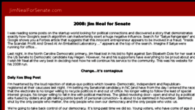 What Jimnealforsenate.com website looked like in 2016 (7 years ago)