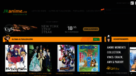 What Jkanime.co website looked like in 2016 (7 years ago)