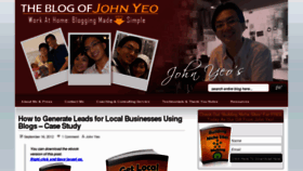 What Johnyeo.name website looked like in 2016 (7 years ago)