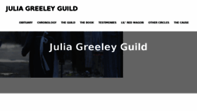 What Juliagreeley.org website looked like in 2016 (7 years ago)