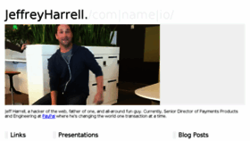 What Jeffreyharrell.com website looked like in 2016 (7 years ago)