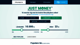 What Justmoney.dk website looked like in 2016 (7 years ago)