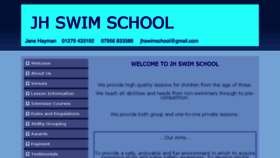 What Jhswimschool.co.uk website looked like in 2016 (7 years ago)