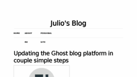 What Juliosblog.com website looked like in 2016 (7 years ago)