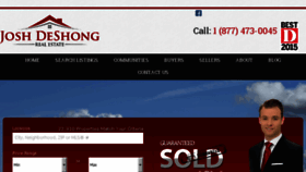 What Joshdeshong.com website looked like in 2016 (7 years ago)
