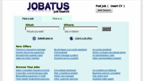 What Jobatus.co.za website looked like in 2017 (7 years ago)