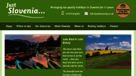 What Justslovenia.co.uk website looked like in 2017 (7 years ago)