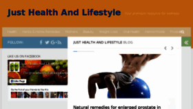 What Justhealthlifestyle.com website looked like in 2017 (7 years ago)