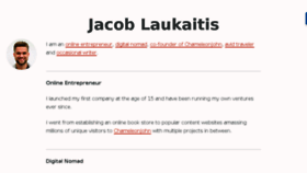 What Jacoblaukaitis.com website looked like in 2017 (7 years ago)