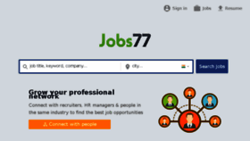 What Jobs77.in website looked like in 2017 (7 years ago)