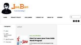 What Javaborn.com website looked like in 2017 (7 years ago)