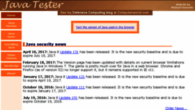 What Javatester.org website looked like in 2017 (7 years ago)