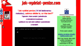 What Jak-vydelat-penize.com website looked like in 2017 (6 years ago)
