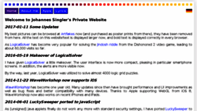 What Jsingler.de website looked like in 2017 (6 years ago)
