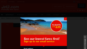 What Jet2.com website looked like in 2017 (6 years ago)