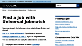 What Jobseekers.direct.gov.uk website looked like in 2017 (6 years ago)