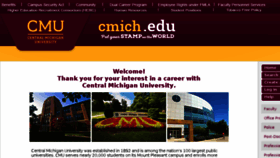 What Jobs.cmich.edu website looked like in 2017 (6 years ago)