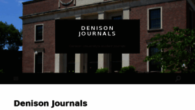 What Journals.denison.edu website looked like in 2017 (6 years ago)