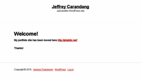 What Jeffreycarandang.com website looked like in 2017 (6 years ago)