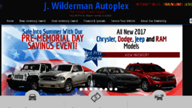 What Jwildermanautoplex.com website looked like in 2017 (6 years ago)